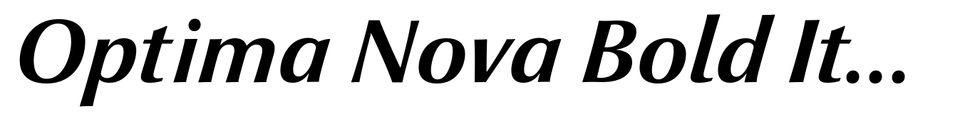 Optima Nova Bold Italic